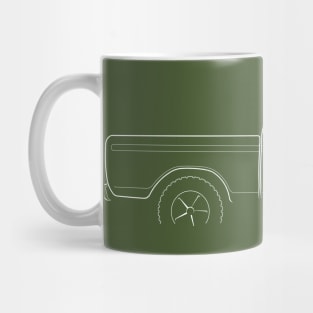 1979 Ford F-150 4x4 pickup - profile stencil, white Mug